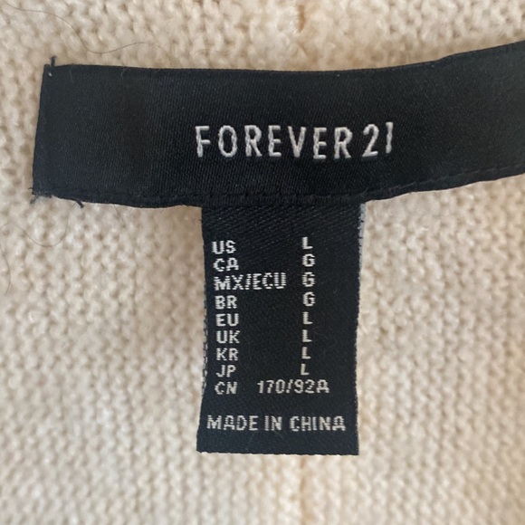 Forever 21 - Size Large - Cream Cardigan - Picture 2 of 3